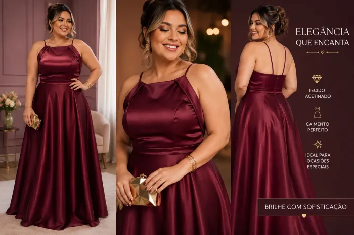 VESTIDO LONGO MARSALA/VINHO 