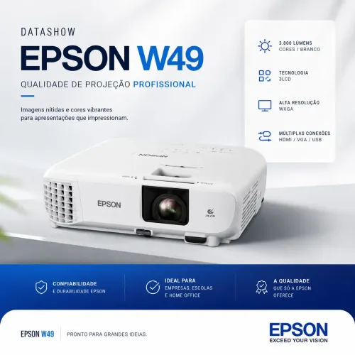 DATA SHOW EPSON W49 (RETRO PROJETOR)