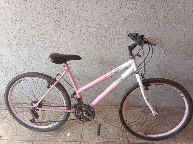 Bicicleta Feminina Aro 26 Rosa - 18 Marchas