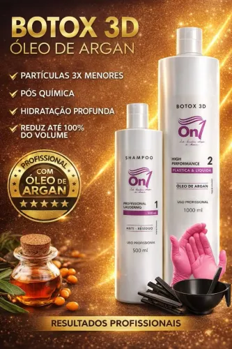 Kit Profissional ON1 Argan Shampoo 500ml + Tratamento Capilar 1L