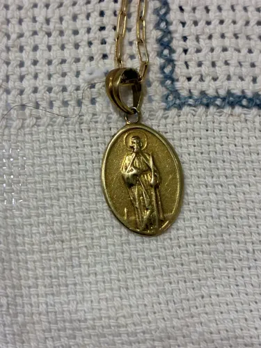 Medalha de ouro são judas Tadeu 18k