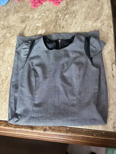 Vestido Cortelle Xadrez Cinza 40