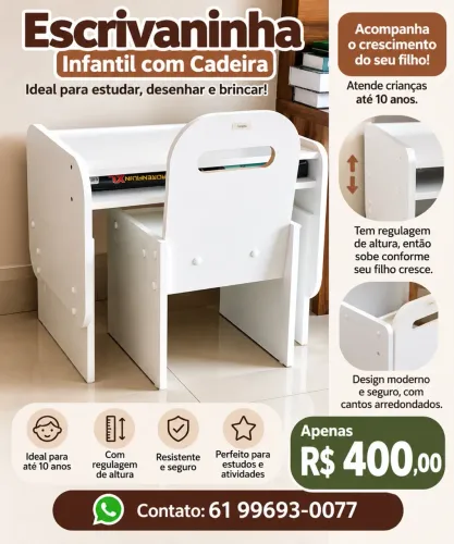 Escrivaninha infantil