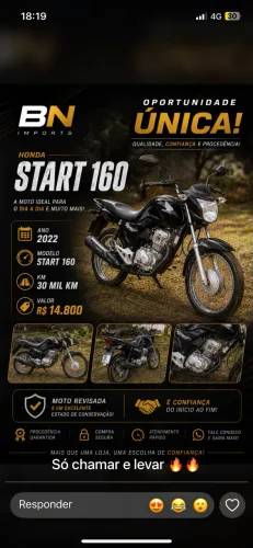 Moto nova start 160