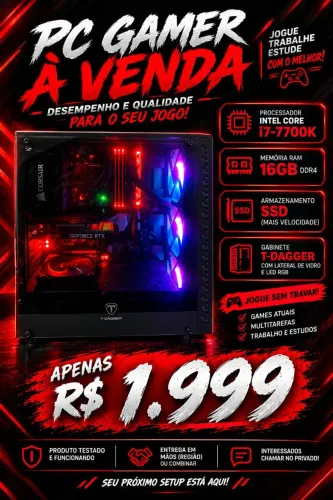 Pc gamer a venda valor a negociar