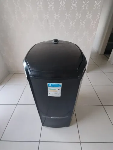 Lavadora Sugar 10k preta 127v + Centrífuga Colormaq de roupas branca 127v 12 k
