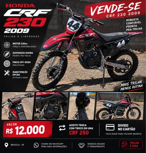CRF 230 2009 - pegar e ir para trilha 