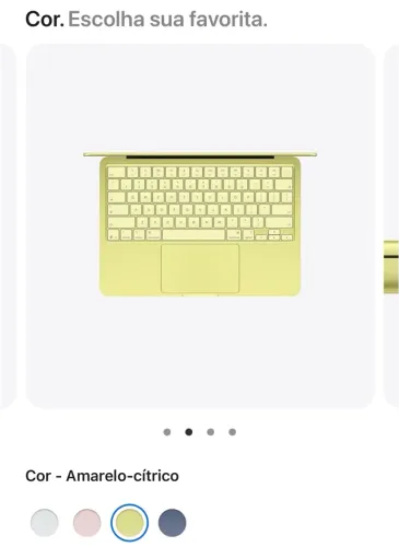 MacBook Neo de 13 polegadas 256GB Chip A18 Pro amarelo
