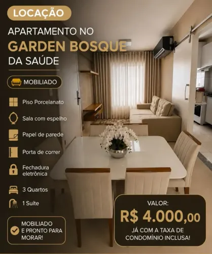 Imóvel para aluguel tem 70 metros quadrados com 3 quartos em Canjica - Cuiabá - MT
