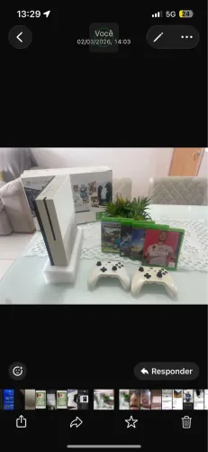 Xbox One S Impecavel Com Jogos e Controles 