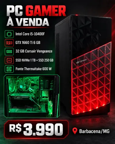 PC GAMER i5 + GTX 1660 Ti + 32 GB RAM