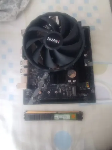 Kit placa mãe + processador + memória ram