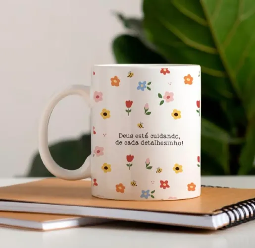 Caneca Personalizada Cheia de Fé e Delicadeza