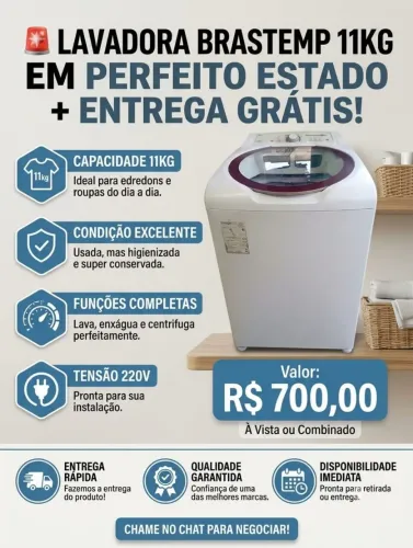 Lavadora Brastemp 11kg Ative! Perfeita p/ Edredons + Frete Grátis