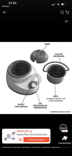 Panela para Cera Quente 