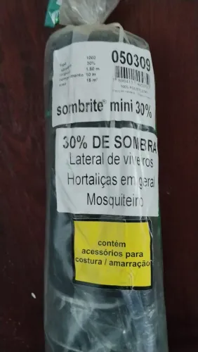 Sombrite para hortaliças 10 metros e 1,50 largura
