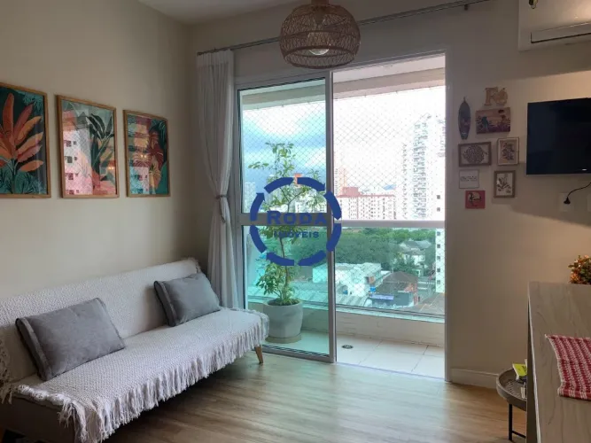 Apartamento mobiliado de 1 suíte para alugar no Gonzaga, Santos