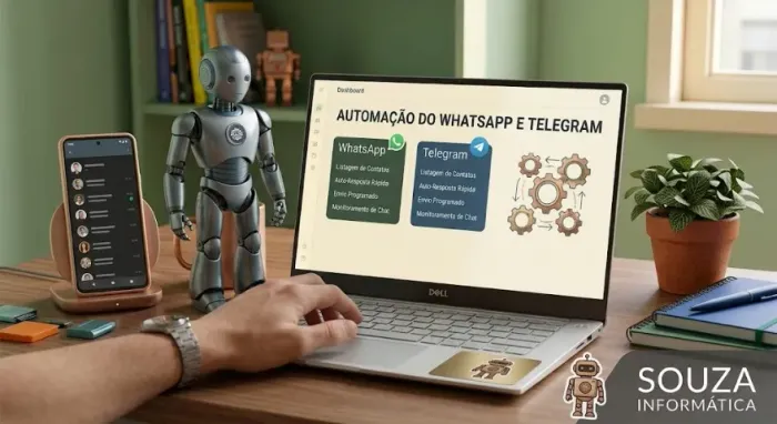 Chatbot, WhatsApp ou Telegram - app de atendimento e cobranças