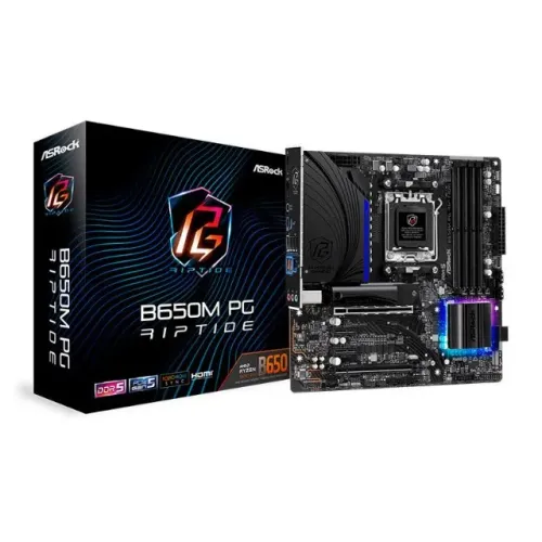 Placa Mae AsRock B650M PG Riptide, DDR5, Socket AM5, M-ATX, Chipset AMD B650, B650MPG-RIPT