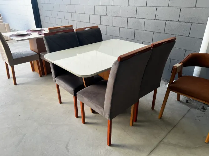 MESA DE JANTAR 1,20m 4 CADEIRAS APENAS 1.590,00
