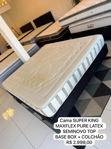 Colchão King Size Maxflex pure látex seminovo top - entregamos 