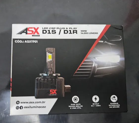 Lâmpada Led D1S ASX 6000k 14000 Lúmens Substitui Xenon.