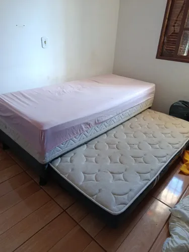 Cama solteiro desing colchões com cama auxiliar