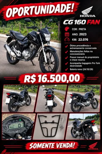 OPORTUNIDADE! CG 160 FAN 2023