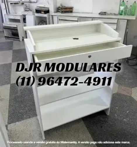 BALCÃO CAIXA VITRINE COM GAVETA E CHAVE - NOVO - ENTREGA RÁPIDA