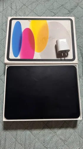 iPad 10 com nota fiscal, caixa + película e capa