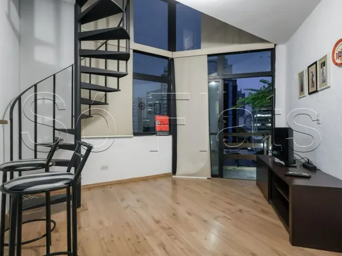 The Time, duplex disponível para locação contendo 42m², 01 dormitório e 01 vaga de garagem