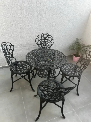 Conjunto de mesa para Jardim com 4 cadeiras