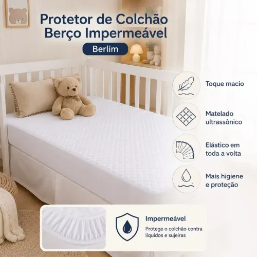 Protetor colchão de berço impermeável