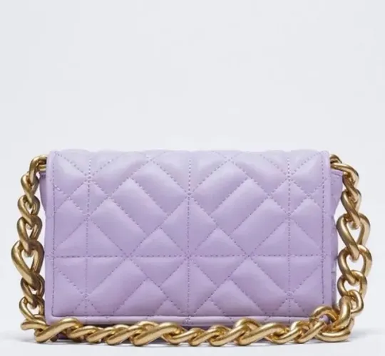 bolsa lavanda matelassê