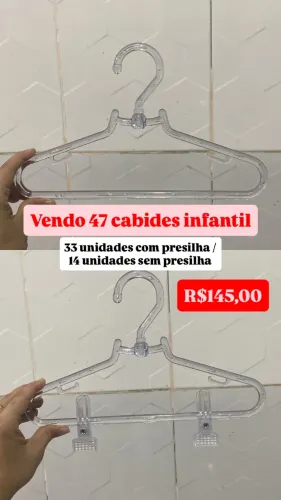 Cabide de acrílico infantil 