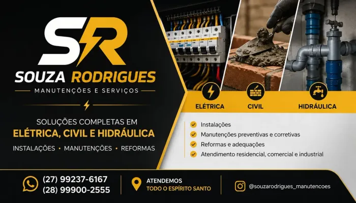 Eletricista Profissional/ Elétrica, Hidráulica e Pequeno reparos