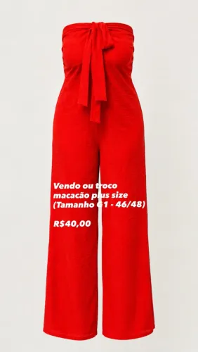 Macacão longo plus size