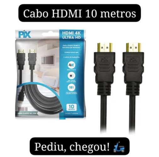 Cabo HDMI 10 metros 4K (Delivery)
