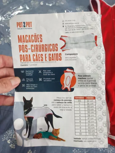 Roupinha pós cirúrgico cachorro e gato