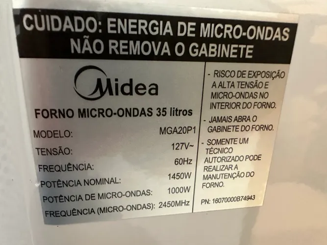 FORNO MICRO ONDAS DE EMBUTIR MIDEA