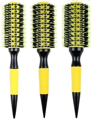 Kit 3 Escova de Cabelo Rosa Profissional Ceramica com Cerdas de Javali Original
