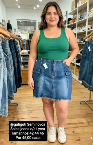 Saia jeans 