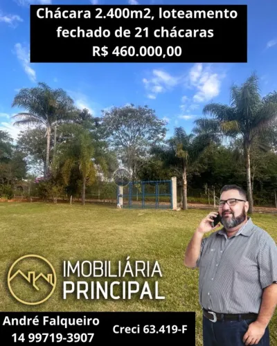 Chácara para venda com 2400 m² e 2 quartos em Centro, Piratininga - SP