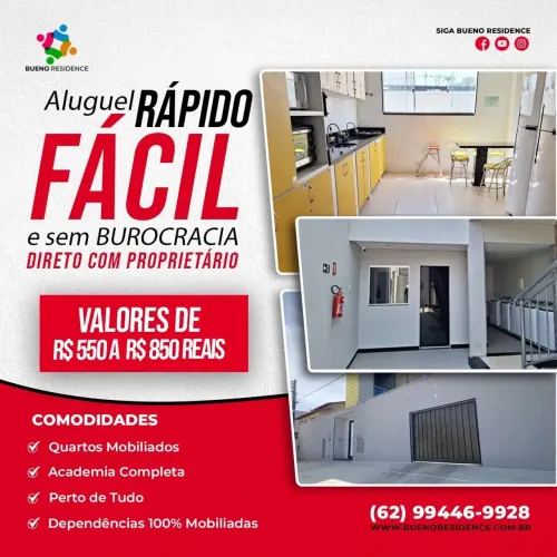 Aluguel de quartos mobiliados