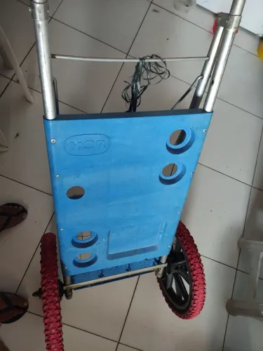  Mor - Carrinho de Praia em Alumínio para Caixa Térmica Azul