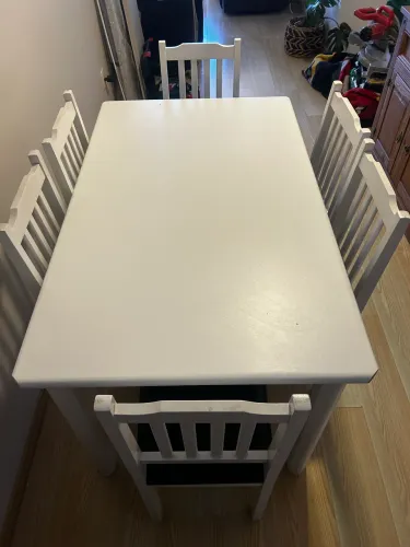 Mesa de 6 lugares branca
