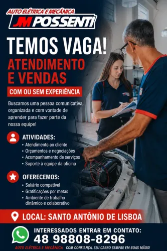 Vendedor - Oficina Mecânica