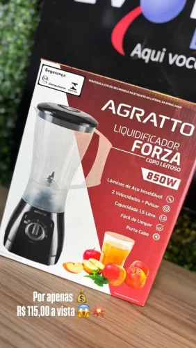 Líquidificador Forza da Agrato 850w - produto novo e com garantia!