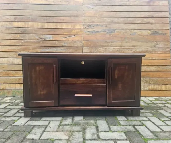 Rack Madeira Pintado Cor Imbuia