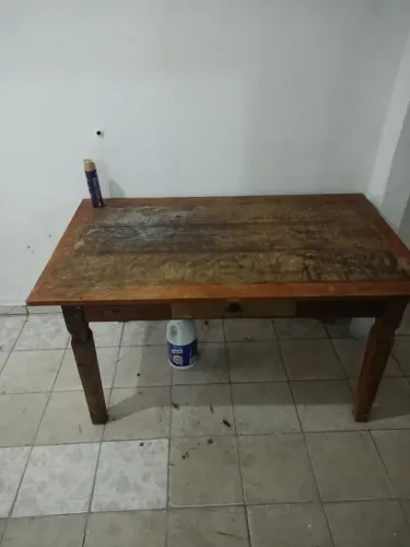 Mesa madeira maciça de demolição